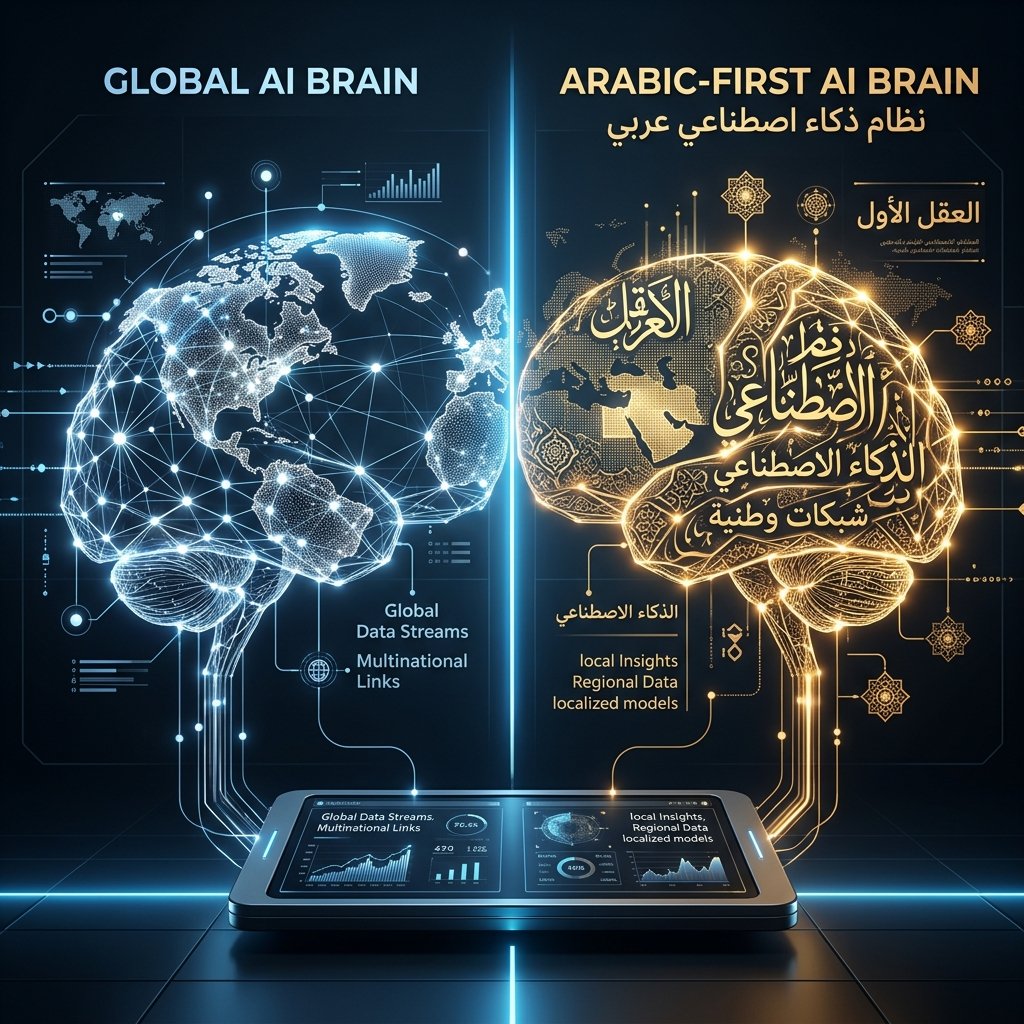 نماذج الذكاء الاصطناعي العربية مقابل العالمية: مقارنة مبسطة