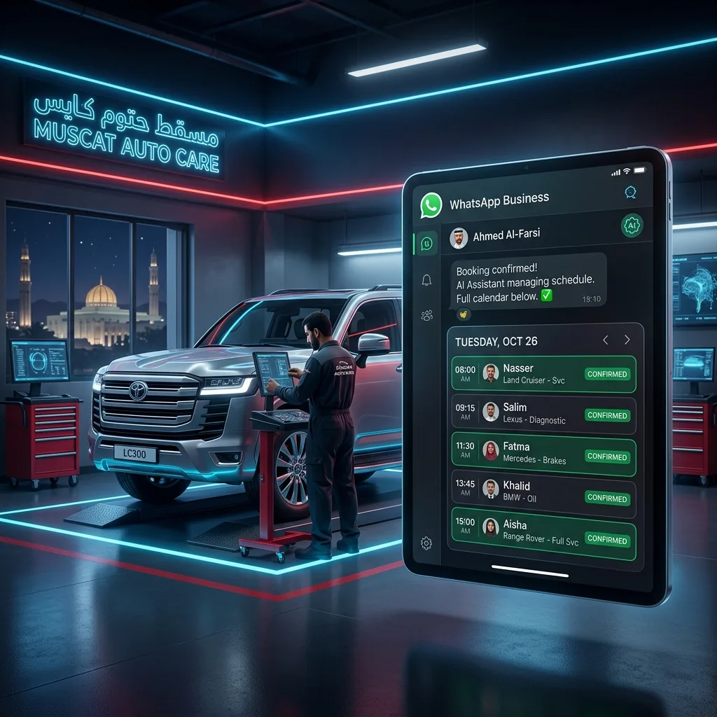 How a Car Workshop in Muscat Can Use WhatsApp AI to Fill Its Booking Calendar
